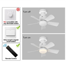 Load image into Gallery viewer, Ceiling Fan Light Screw in E27 Socket with Remote Control LED Lamp White 45cm