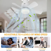 Load image into Gallery viewer, Ceiling Fan Light Screw in E27 Socket with Remote Control LED Lamp White 45cm