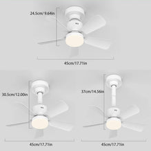 Load image into Gallery viewer, Ceiling Fan Light Screw in E27 Socket with Remote Control LED Lamp White 45cm