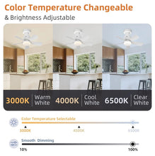 Load image into Gallery viewer, Ceiling Fan Light Screw in E27 Socket with Remote Control LED Lamp White 45cm
