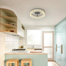 Load image into Gallery viewer, Modern LED Flush Ceiling Light Silver 20W Warm White 29.6cm