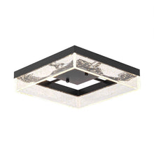 Load image into Gallery viewer, Modern Square Black/Gold LED Ceiling Light Warm White 30cm