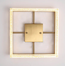 Load image into Gallery viewer, Modern Square Black/Gold LED Ceiling Light Warm White 30cm