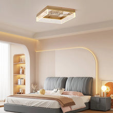Load image into Gallery viewer, Modern Square Black/Gold LED Ceiling Light Warm White 30cm