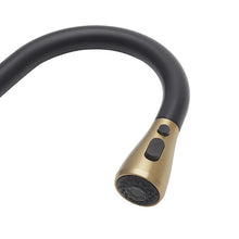 Load image into Gallery viewer, Kitchen Tap Modern Pull-Down Faucet Dual Spray Function Black/Gold Finish