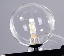 Load image into Gallery viewer, LED Dining Table Chandelier Height-Adjustable Black Ceiling Light