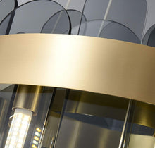 Load image into Gallery viewer, Nordic Gold/ Smoky Gray Crystal Oval Chandelier Pendant Light Ceiling Light 60 cm