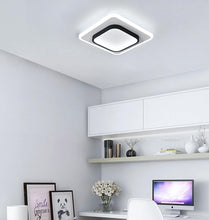 Load image into Gallery viewer, Modern LED Ceiling Lights Acrylic Square Ceiling Lamp Black Ceiling Lighting Fixture for Hallway Office Bedroom Kitchen Living Room Bedroom 24cm