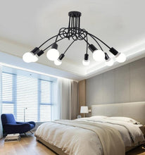 Load image into Gallery viewer, Ceiling Lamp Lighting Curved Design Hanging Lights 5/8 Heads Lighting & Ceiling Fans Black/Gold