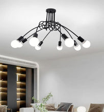 Load image into Gallery viewer, Ceiling Lamp Lighting Curved Design Hanging Lights 5/8 Heads Lighting & Ceiling Fans Black/Gold