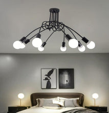 Load image into Gallery viewer, Ceiling Lamp Lighting Curved Design Hanging Lights 5/8 Heads Lighting & Ceiling Fans Black/Gold
