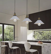 Load image into Gallery viewer, Retro Chandelier Pendant Lamp Industrial Hanging Lamp Metal Ceiling Lamp E27 Base White