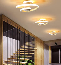 Load image into Gallery viewer, Semi Flush LED Ceiling Light Ceiling Lamp Light Fixtures 18W Nordic Minimalist Black/White