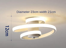 Load image into Gallery viewer, Semi Flush LED Ceiling Light Ceiling Lamp Light Fixtures 18W Nordic Minimalist Black/White