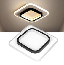 Load image into Gallery viewer, Modern LED Ceiling Lights Acrylic Square Ceiling Lamp Black Ceiling Lighting Fixture for Hallway Office Bedroom Kitchen Living Room Bedroom 24cm