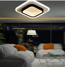 Load image into Gallery viewer, Modern LED Ceiling Lights Acrylic Square Ceiling Lamp Black Ceiling Lighting Fixture for Hallway Office Bedroom Kitchen Living Room Bedroom 24cm