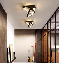 Load image into Gallery viewer, Square Hallway Light Modern LED Ceiling Light Fixtures Warm/Cool Light Acrylic Metal Small Led Ceiling Lamp White/Black