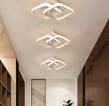 Load image into Gallery viewer, Ceiling Light LED 2 Square 22 W Black/White Small 3 Color Lights 28cm