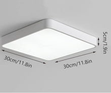 Load image into Gallery viewer, Square Modern Panel Lights Super Bright Ceiling Lamp Minimalist Style Black/White 18W 30cm