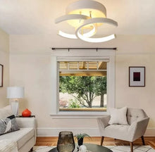 Load image into Gallery viewer, 2-Light LED Ceiling Lights Modern Flush Mount Ceiling Lamp Metal Ceiling Lighting Fixture for Living Black/White 18W