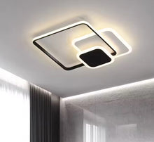 Load image into Gallery viewer, 3 Squares Structure Ceiling Light Modern Ultra-Thin Led Ceiling Lamp Flush Mount White/Black Indoor Decoration
