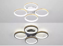 Load image into Gallery viewer, Bedroom LED Ceiling Light 4 Head Chic Chandelier Pendant Lamp Black/White Lighting