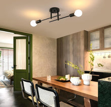 Load image into Gallery viewer, Flushmount Ceiling Light Bedroom Corridor Dome Light Modern Industrial Black/ Gold E27