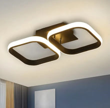 Load image into Gallery viewer, LED Mounted Ceiling Lamp Decorative Lights for Hallway White/Black Square Ceiling Light 3 Color Lights