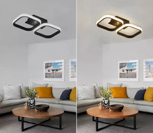 Load image into Gallery viewer, LED Mounted Ceiling Lamp Decorative Lights for Hallway White/Black Square Ceiling Light 3 Color Lights