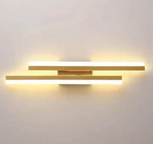 Load image into Gallery viewer, LED Wall Light 28 Watt Brushed Gold Finish Warm White Indoor Wall Lamp