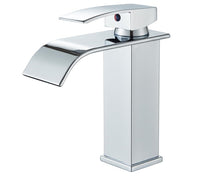 Load image into Gallery viewer, Basin Tap Black/Gold/Silver Modern Waterfall Bathroom Sink Faucet with Single Handle Bathroom Faucet