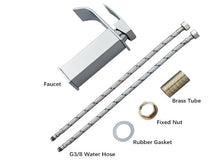 Load image into Gallery viewer, Basin Tap Black/Gold/Silver Modern Waterfall Bathroom Sink Faucet with Single Handle Bathroom Faucet