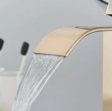 Load image into Gallery viewer, Basin Tap Black/Gold/Silver Modern Waterfall Bathroom Sink Faucet with Single Handle Bathroom Faucet
