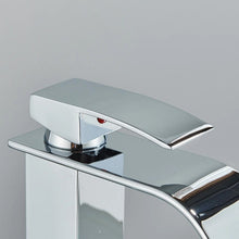 Load image into Gallery viewer, Basin Tap Modern Black/Gold/Silver Waterfall Tall Single Lever Handle Single Hole Mono Basin Mixer