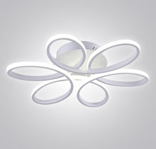 Load image into Gallery viewer, LED Ceiling Light White 3 Color Lights Elegant Flower Design Semi Flush Mount 50cm