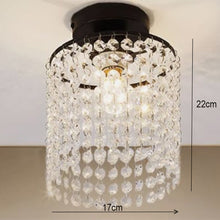 Load image into Gallery viewer, Ceiling Light Crystal Beaded Flush Mount Modern Mini Chandelier Gold/Black G9