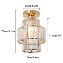 Load image into Gallery viewer, Crystal Ceiling Light Modern Luxury Black / Gold Finish E27