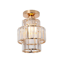 Load image into Gallery viewer, Crystal Ceiling Light Modern Luxury Black / Gold Finish E27