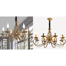 Load image into Gallery viewer, Vintage Chandelier 6/8 Light Pendant Light Bronze E14 Metal