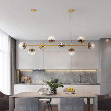 Load image into Gallery viewer, Modern Luxury Chandeliers LED Glass Ball Gold Ceiling 220v Pendant Lights 8 Heads Smoky Gray
