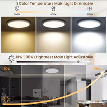 Load image into Gallery viewer, LED Dimmable Ceiling Light Modern Lamp with Remote Control White LED Flush Mount