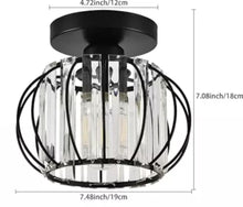 Load image into Gallery viewer, Semi Flush Mount Chandelier Lighting Black Finishing and Chandeliers Ceiling Light Fixture