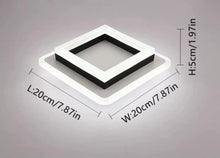 Load image into Gallery viewer, LED Ceiling Light 30 W 3500 LM LED Ceiling Light Modern Acrylic Black Square Cold White 20 cm