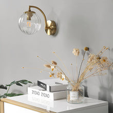 Load image into Gallery viewer, Nordic Wall Light Modern Glass Wall Lamp Indoor E27 Gold