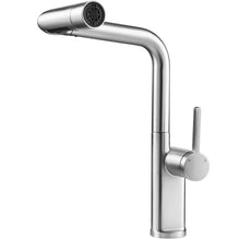 Load image into Gallery viewer, Kitchen Tap 5‑Mode Faucet Mixer Pull‑Out Spray 360 Swivel Brushed Nickel & Chrome