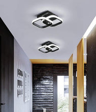 Load image into Gallery viewer, Ceiling Light LED 2 Square 22 W Black/White Small 3 Color Lights 28cm