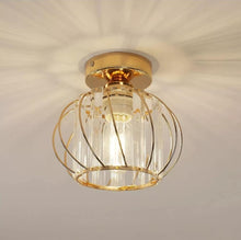 Load image into Gallery viewer, Modern Flush Mounted Ceiling Light Gold Crystal