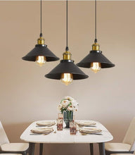 Load image into Gallery viewer, 3-Light Pendant Light Fixtures Hanging Pendant Lighting Ceiling Lamp E27 Base Black