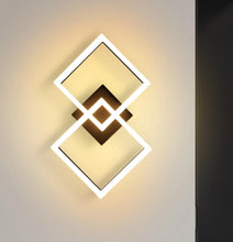 Load image into Gallery viewer, Modern LED Flush Mount Ceiling Light Black Square 3 Color Lights 24W Chandelier