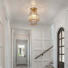 Load image into Gallery viewer, Crystal Ceiling Light Modern Luxury Black / Gold Finish E27